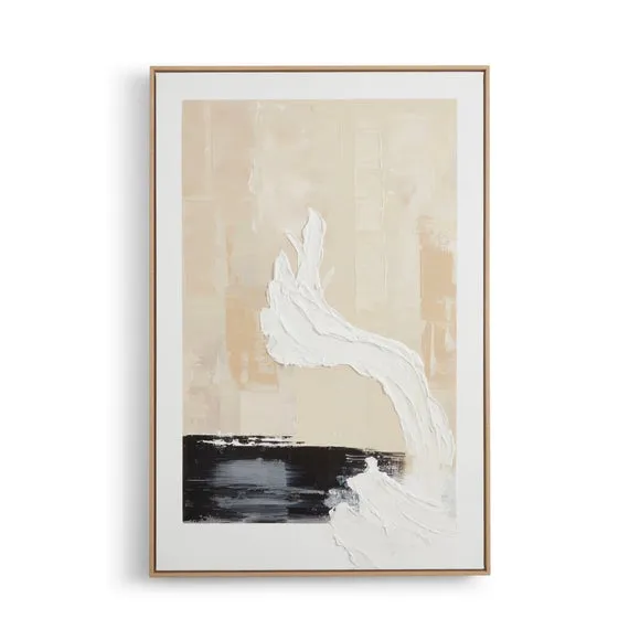 Textured Wave Hand Painted Framed Canvas 3