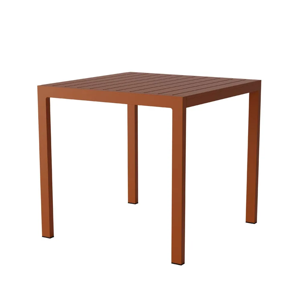 Case Eos Square Outdoor Dining Table Rust 2