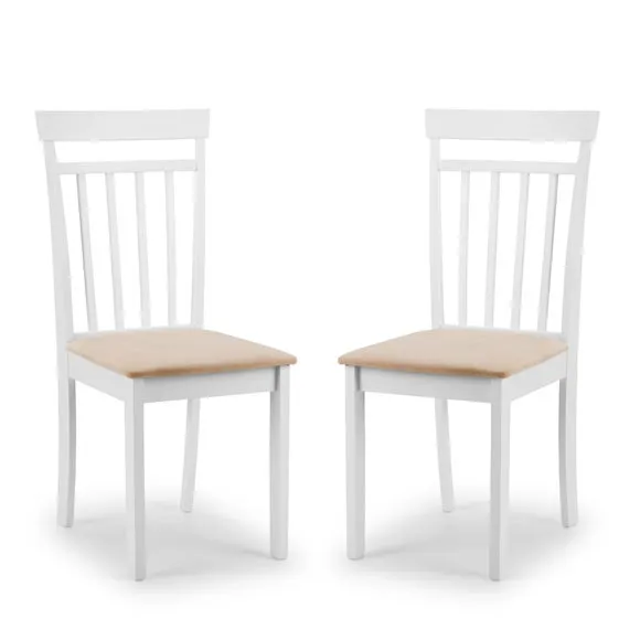 Coast Set of 2 Dining Chairs, Faux Linen 2