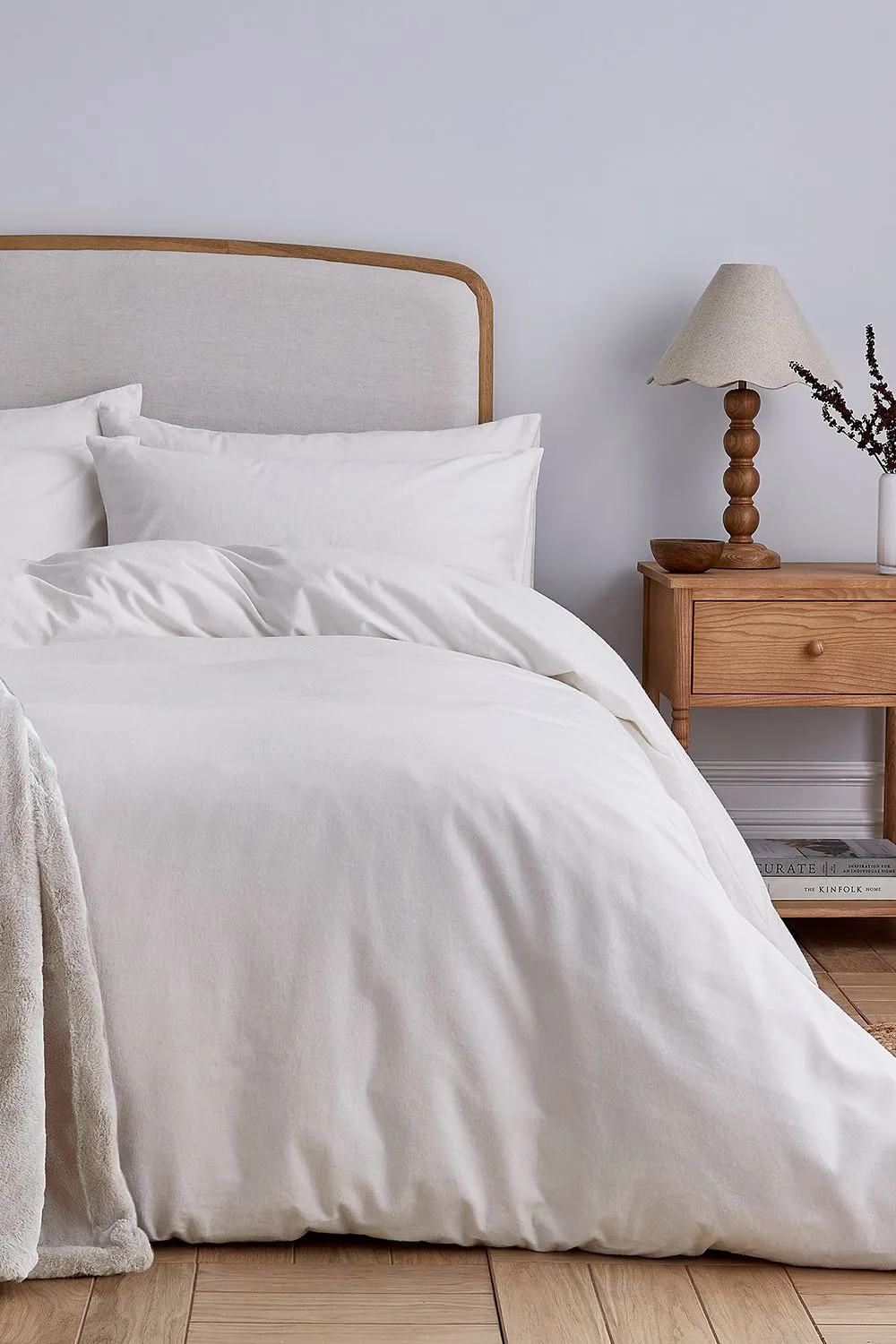Helena Springfield 'HS Brushed Cotton' Duvet Cover Set in White 1