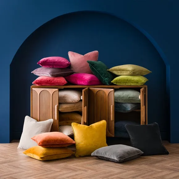 Clara Cotton Velvet Square Cushion 6