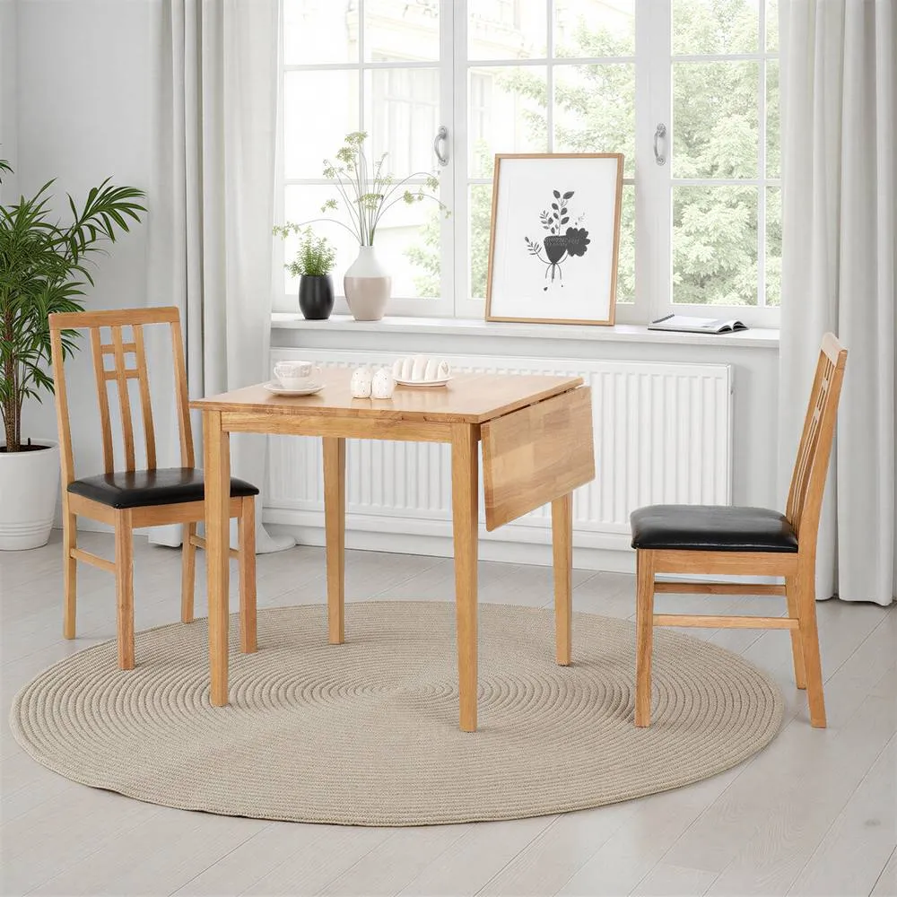 Seconique Vienna Drop Leaf Dining Set in Natural