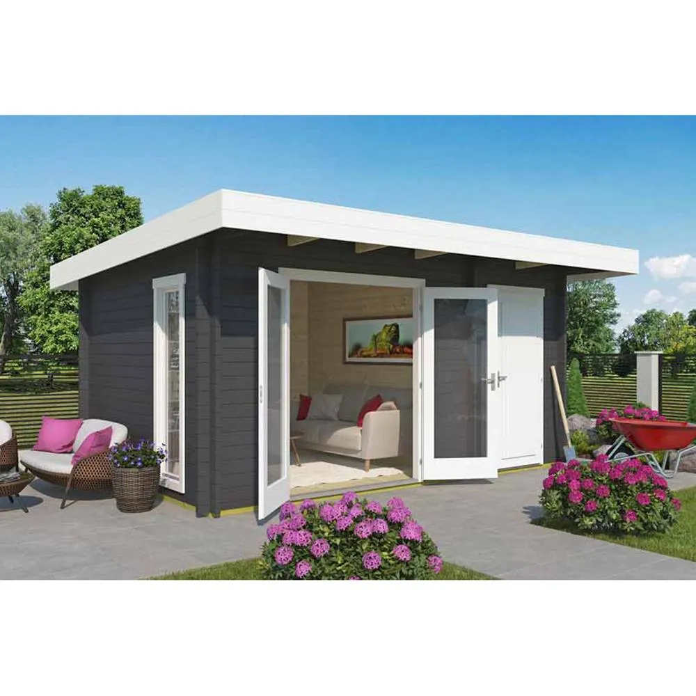 Lasita Maja Ltd Chameleon 44-Log Cabin, Garden Room, Home Office - L510xW410xH233.7 cm in Light Brown 5