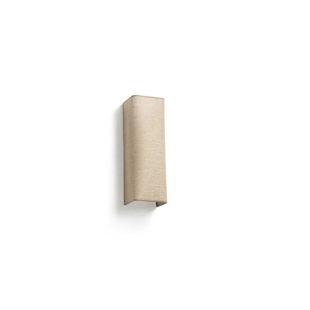 Netlighting Otton Rectangle Jute Up Down Wall Lamp Vertical 2 Light in Natural