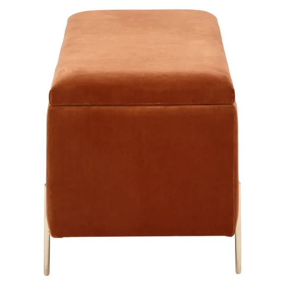 Mystica Velour Ottoman Storage Bench 6
