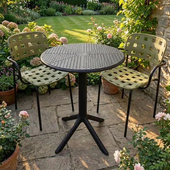 Bergen Round Bistro Table with 2 Karin Armchairs 1