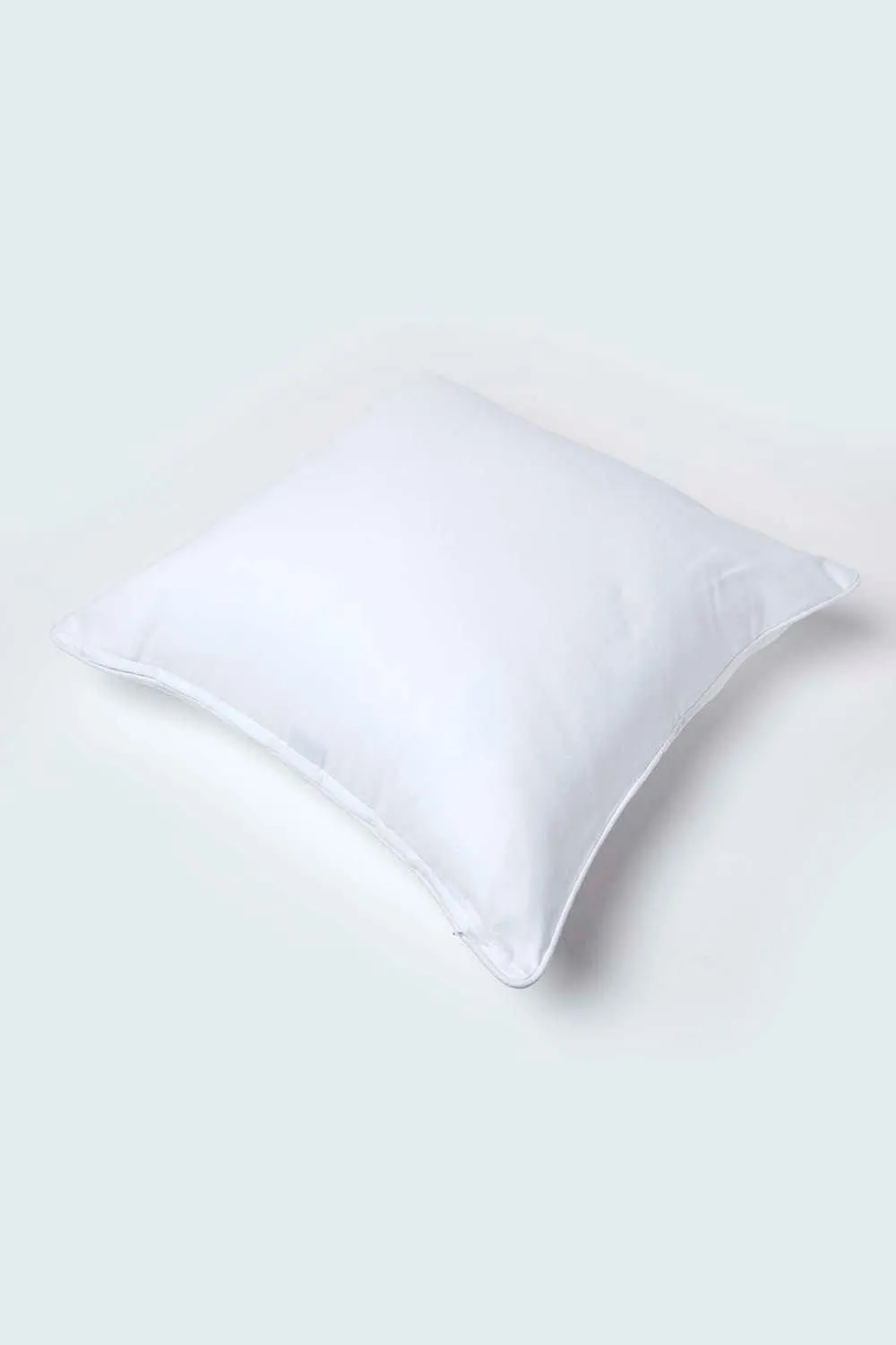Homescapes Cotton Plain Cushion Cover in White 3