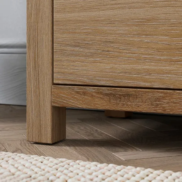 Olney Wide 2 Drawer Bedside Table 5