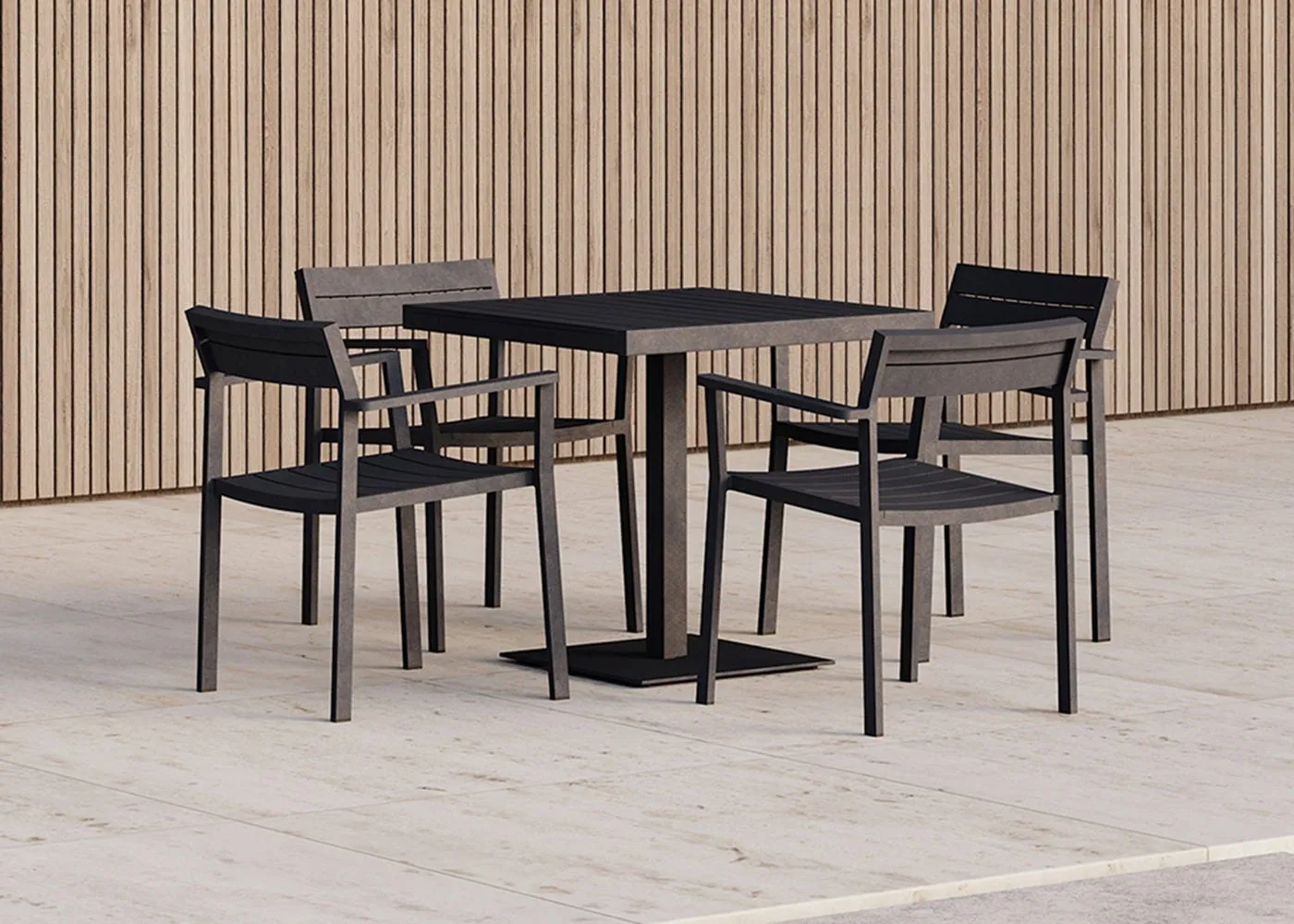 Case Eos Outdoor Cafe Table in Black 3