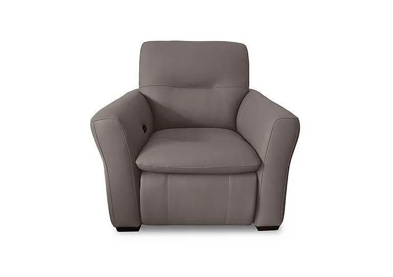 Restore Leather Power Recliner Armchair with Power Headrest - Elephant