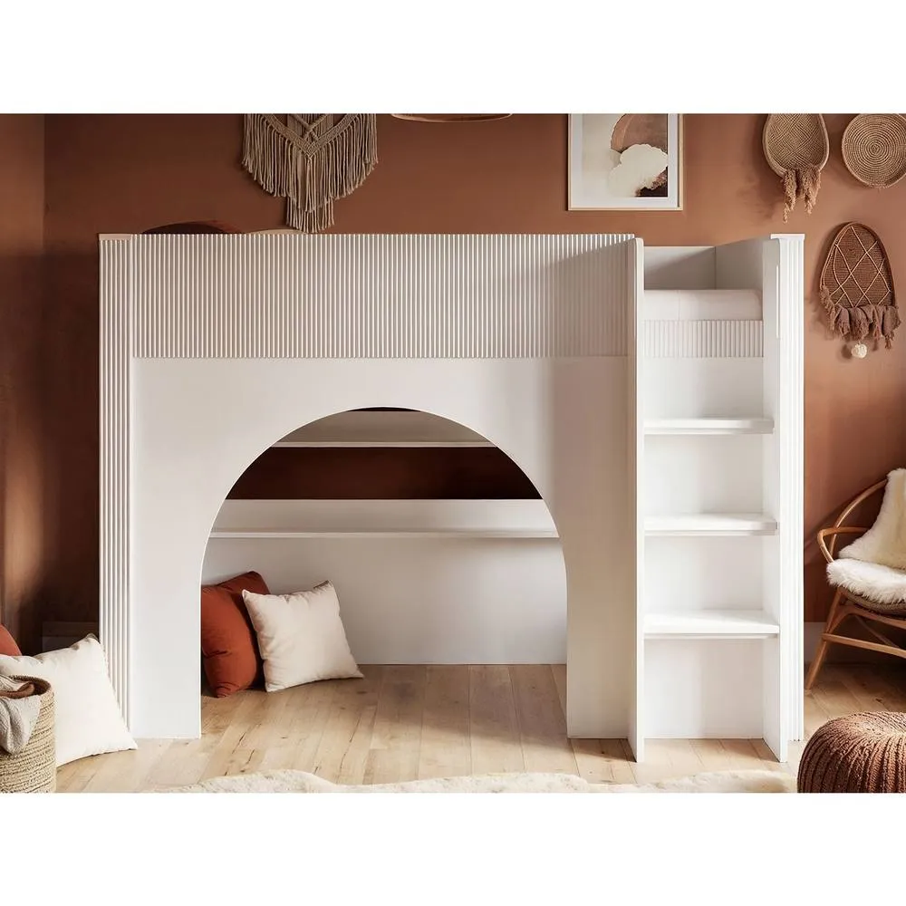 Flair Kaska Mid Sleeper with Ribbed Panel in White