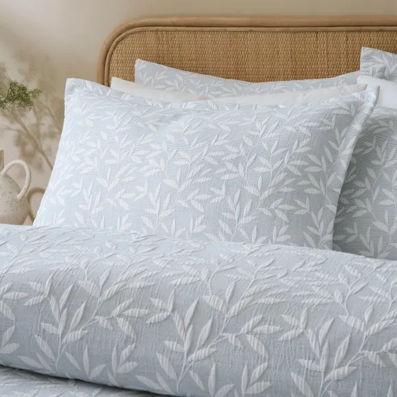Ecton Leaf Jacquard Oxford Pillowcase