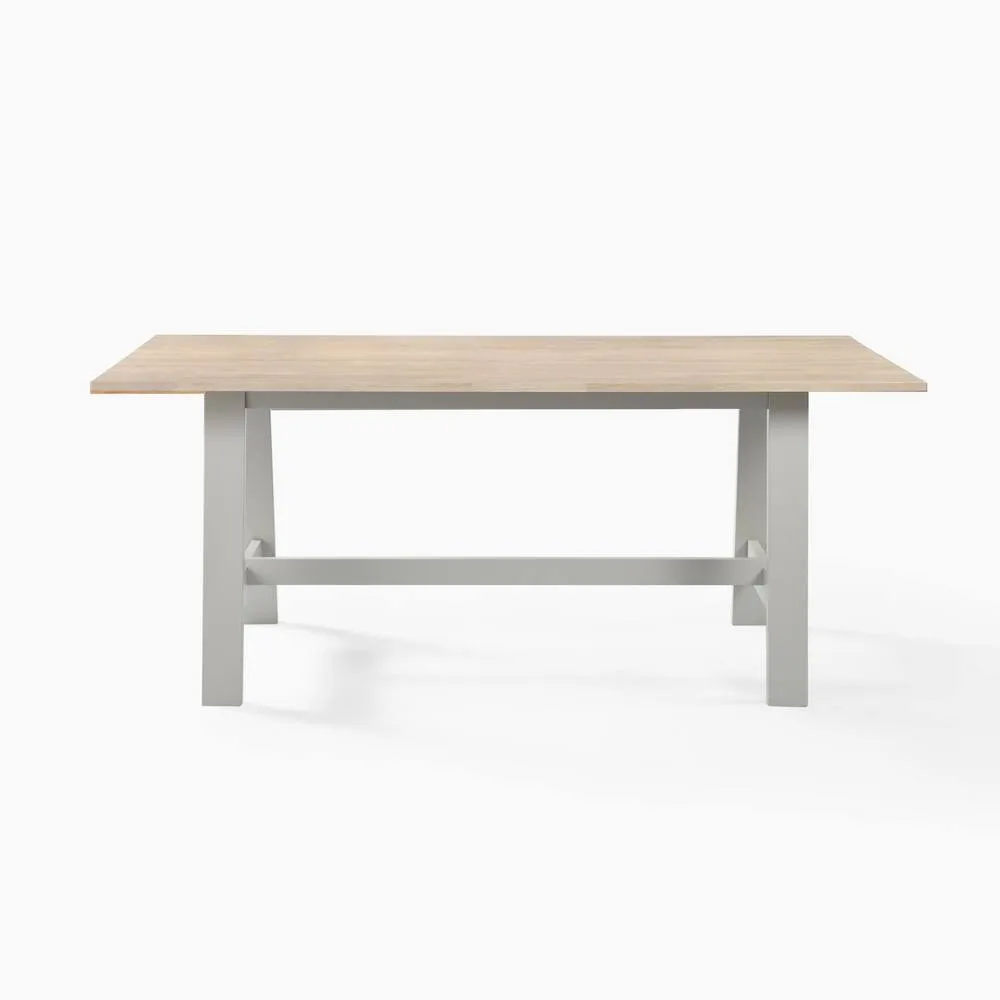 FurnitureboxUK Blakeney Wood Dining Table & 2 Benches in Off-White 4