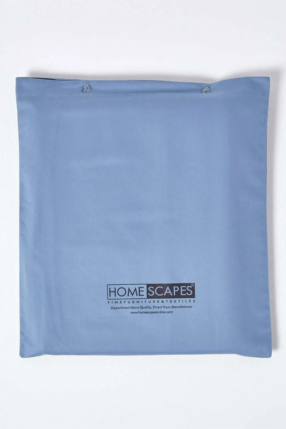 Homescapes Egyptian Cotton Duvet Cover with Pillowcase 1000 TC in Blue 5