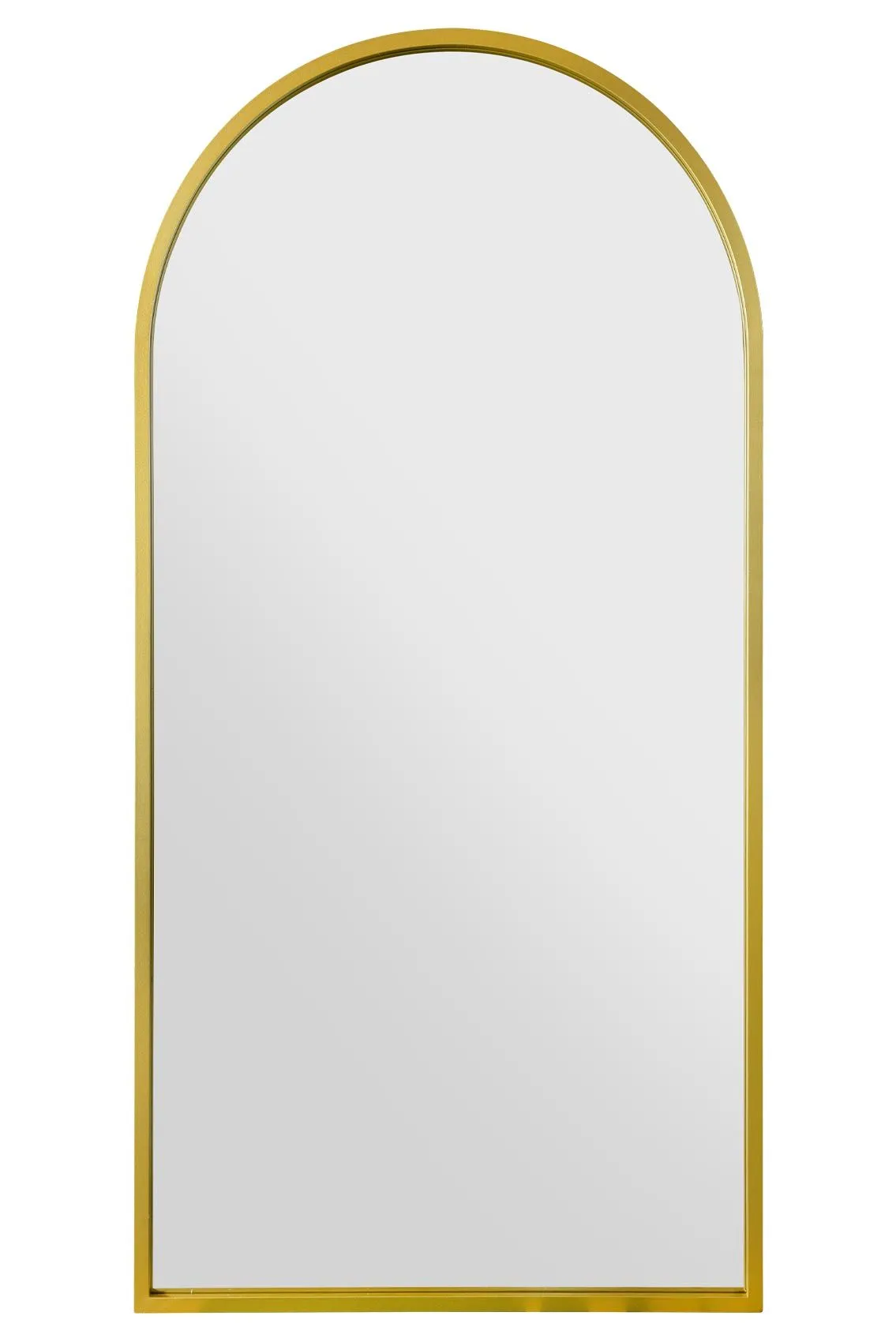 MirrorOutlet The Arcus Gold Framed Arched Leaner/Wall Mirror 63" X 31" (160CM X 80CM) 2