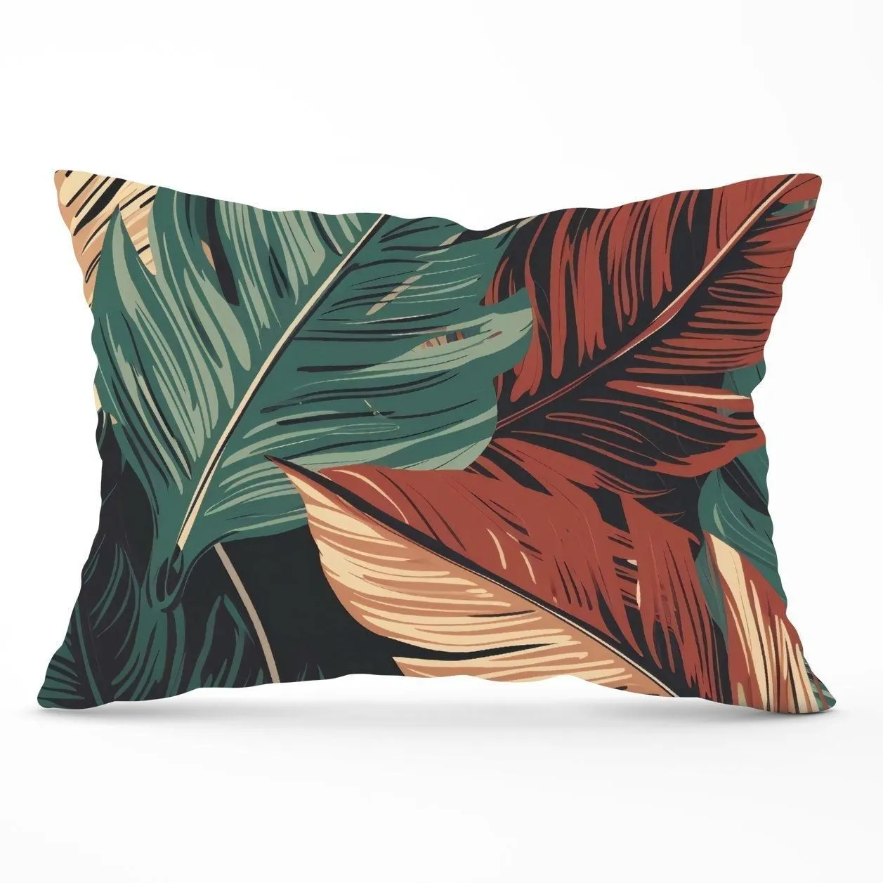 Warren Reed - Designer Autumn Colour Leaves Cushions in Green