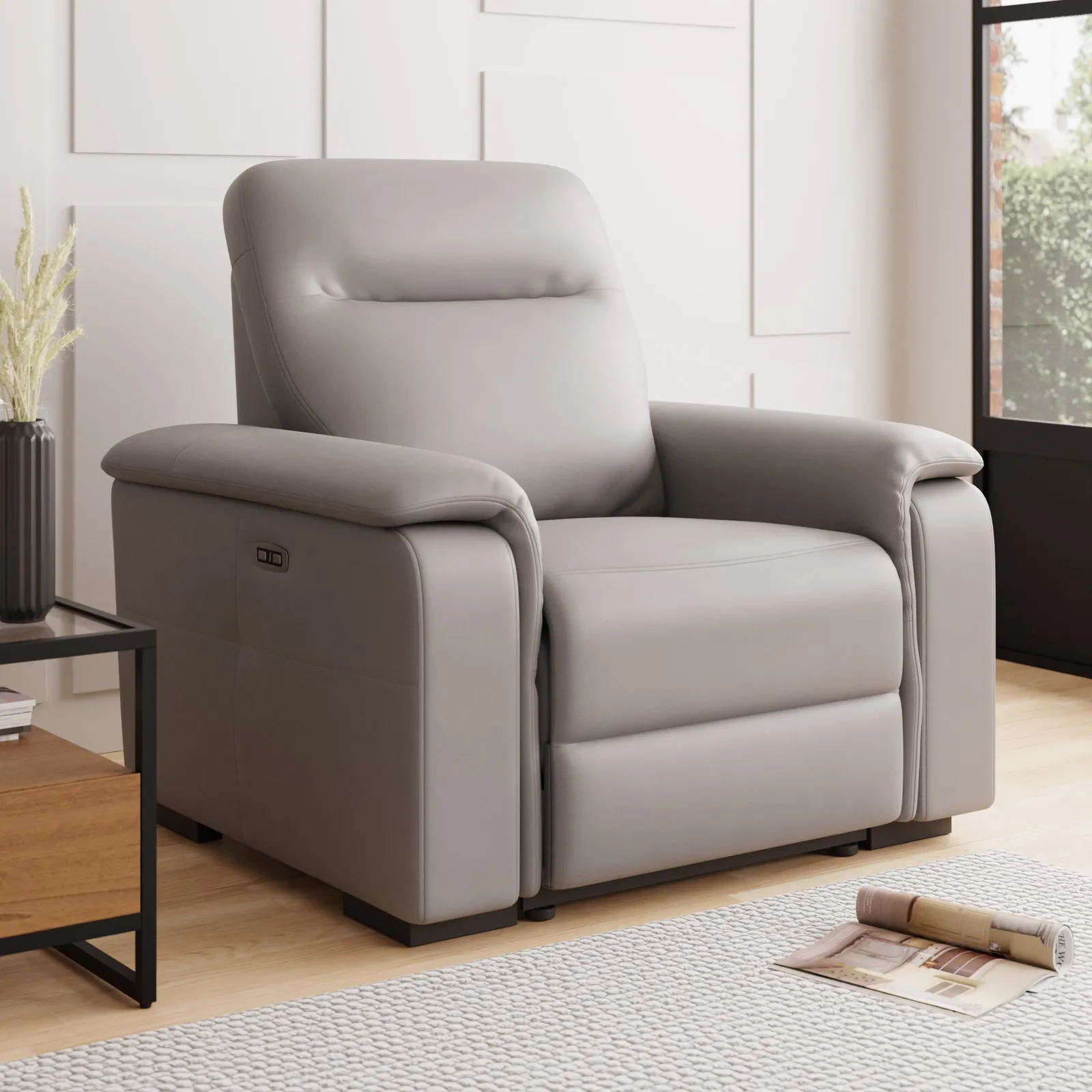 Bianca Electric Reclining Armchair Grey