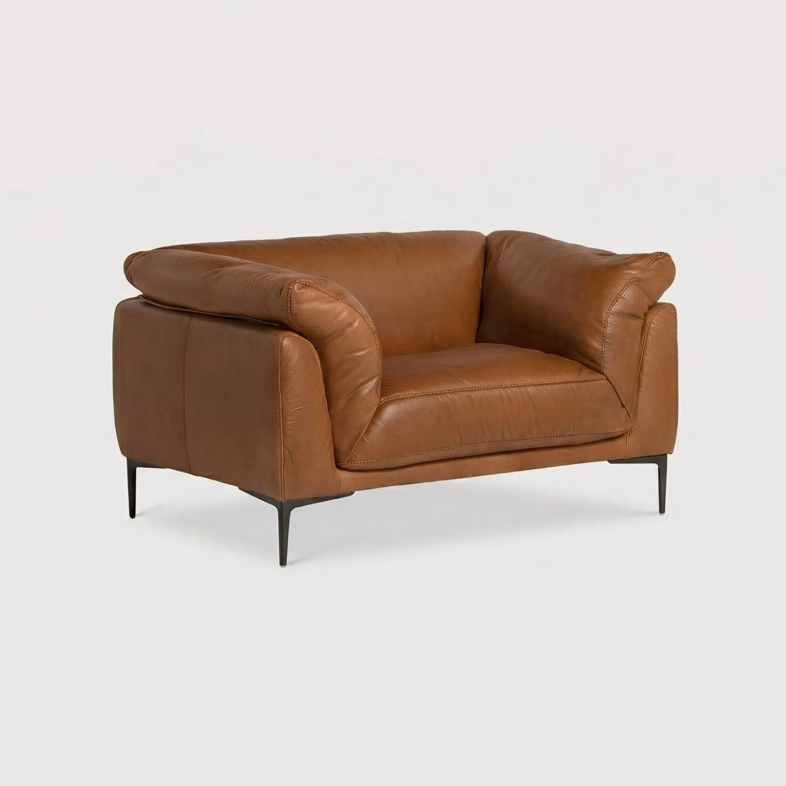 Epping 1.5 Seater 140X99X80Cm Armchair, Brown Leather | Barker & Stonehouse 2
