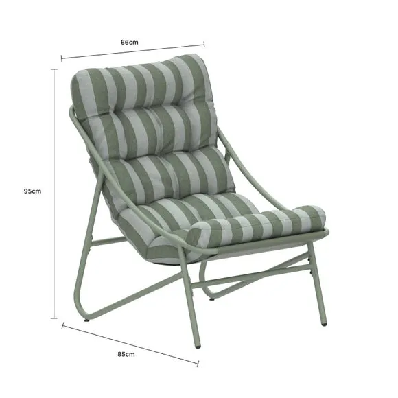 Stripe Cushion Bistro Set 5