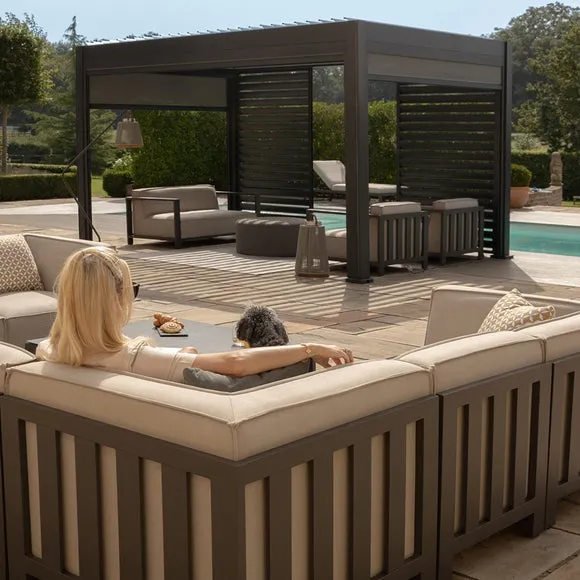 Maze Ibiza Medium Corner Garden Sofa Set with Round Coffee Table 6