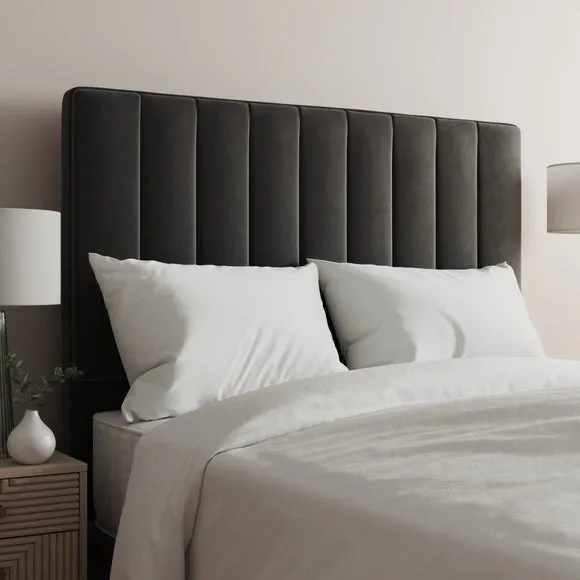 Luxury Velvet Vertical Stripe Headboard 1