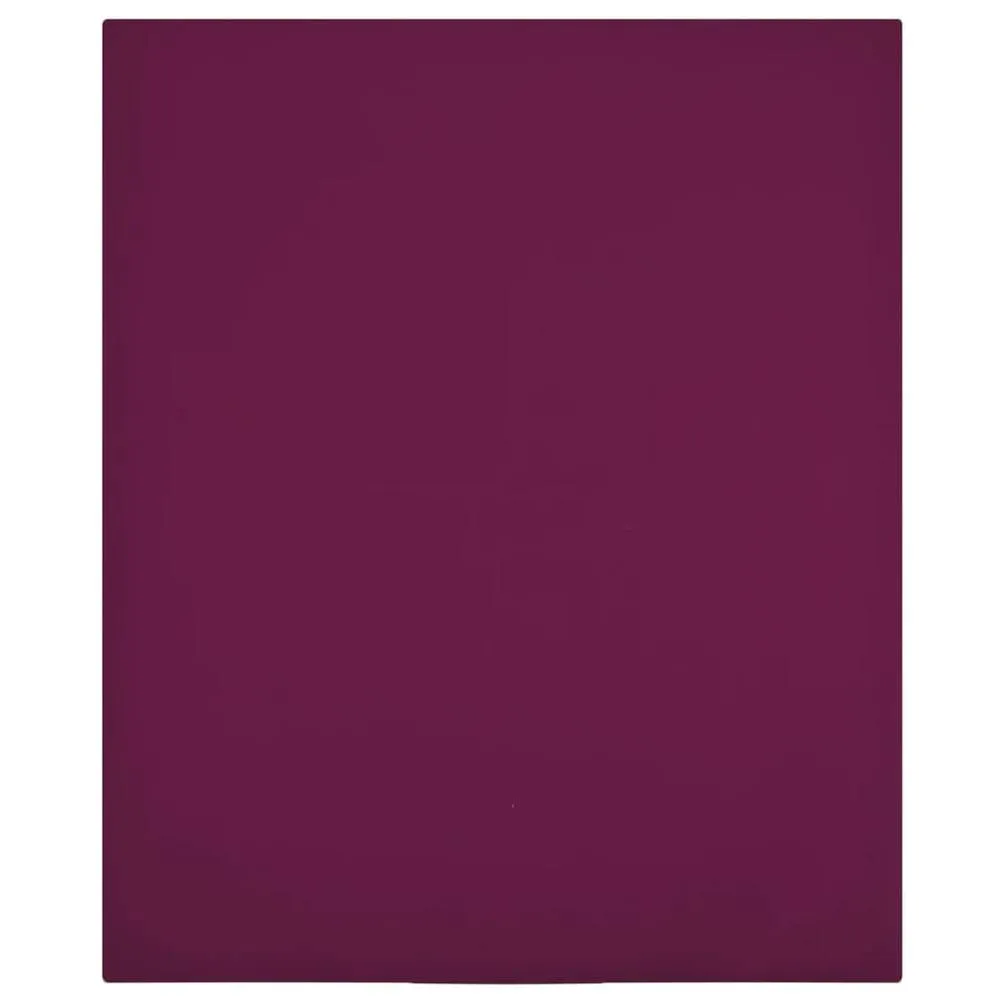 Berkfield Home Jersey Fitted Sheets 2 pcs Bordeaux 100x200 cm Cotton in Burgundy