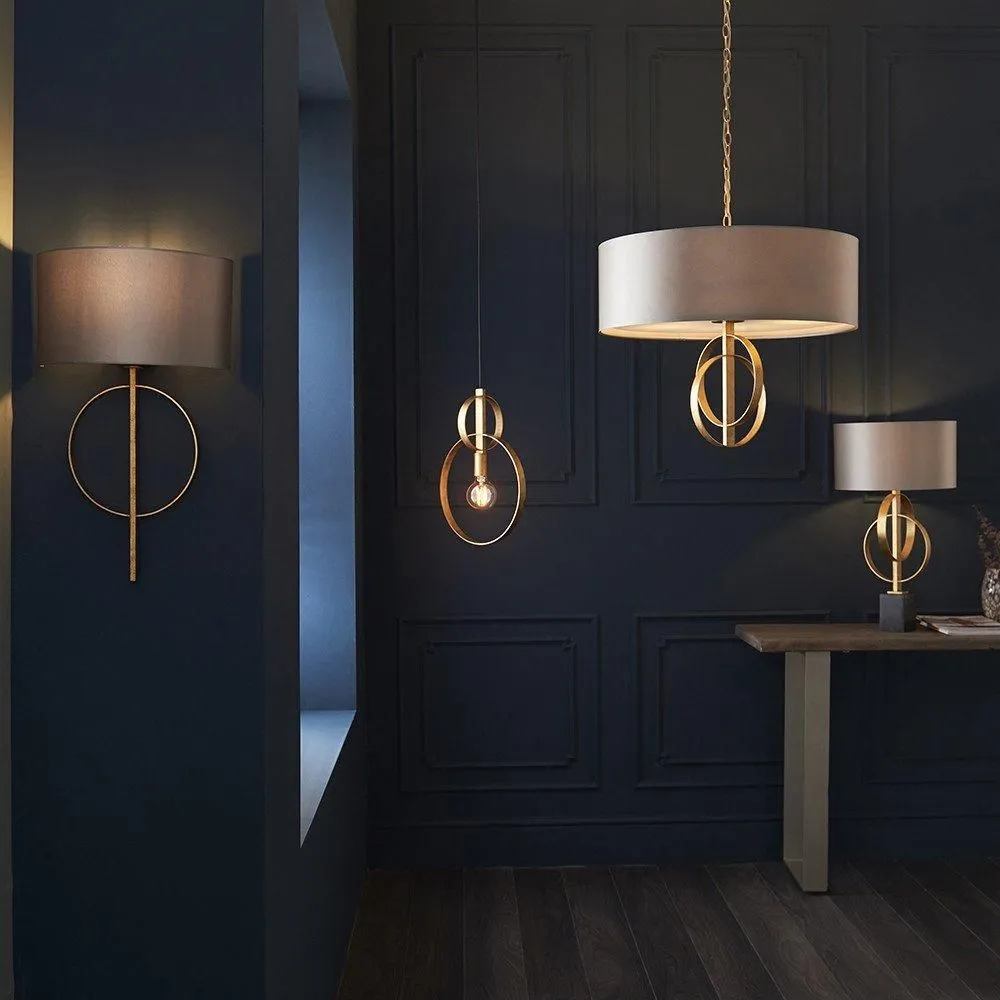Netlighting 'TRENTO' Dimmable Stylish Contemporary Indoor 5 Light Fabric Wall Lamp in Rose Gold 5