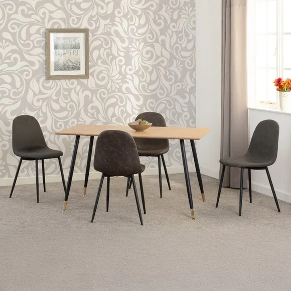 Hamilton & Athens 4 Seater Dining Table with 4 Dining Chairs