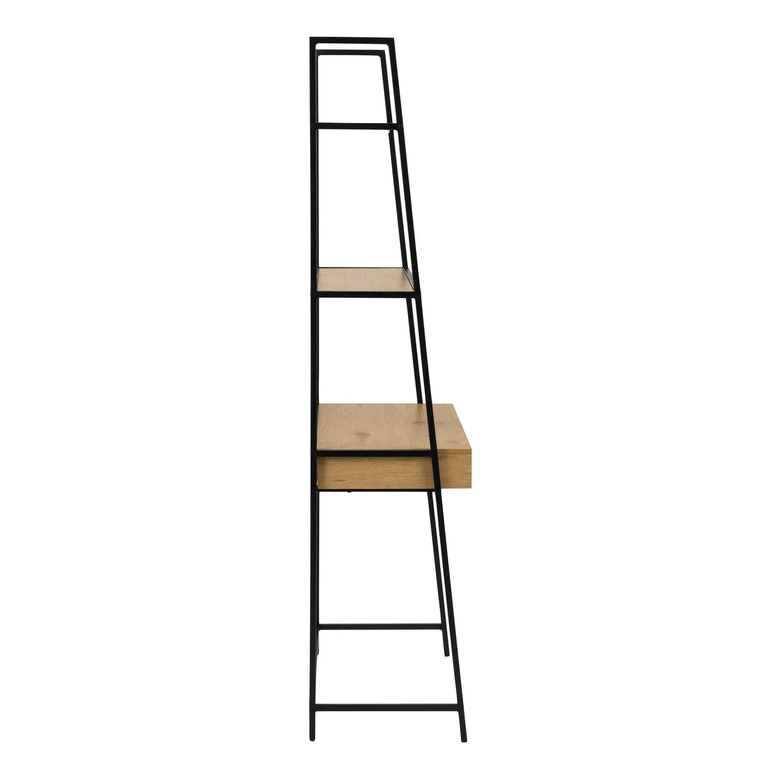 Furniture To Go Seaford Bookcase with 1 Drawer in Black & Oak 3