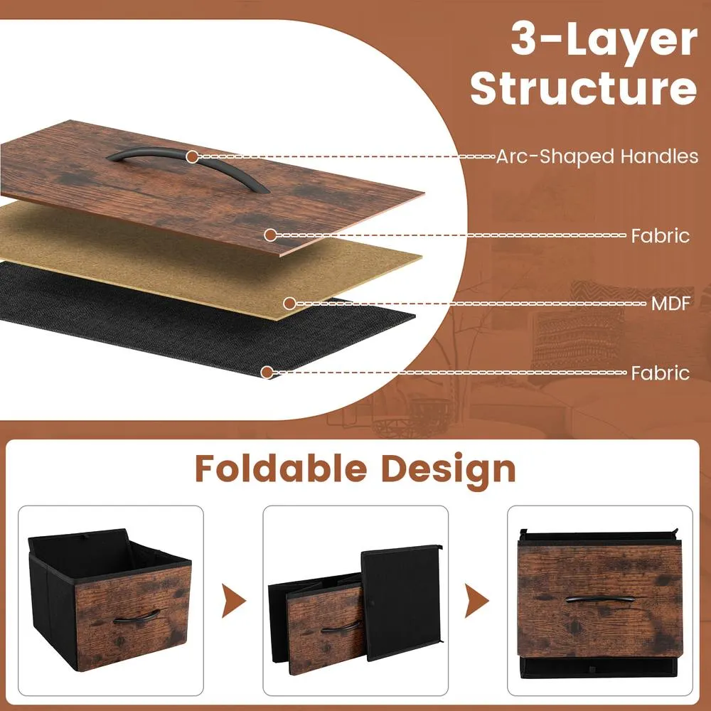 Costway Dresser for Bedroom Storage Dresser with 5 Drawers-Brown in Brown 2
