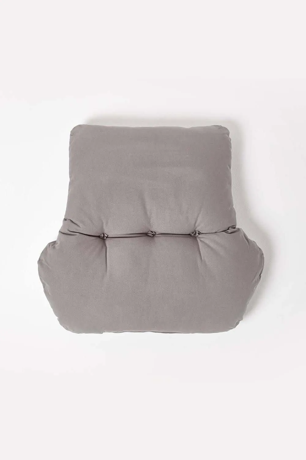 Homescapes Cotton Back Support Cushion in Charcoal 3