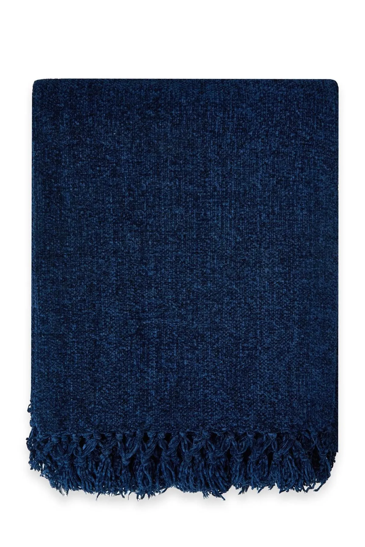 Emma Barclay Darcy Tassel Blanket/Throw in Navy