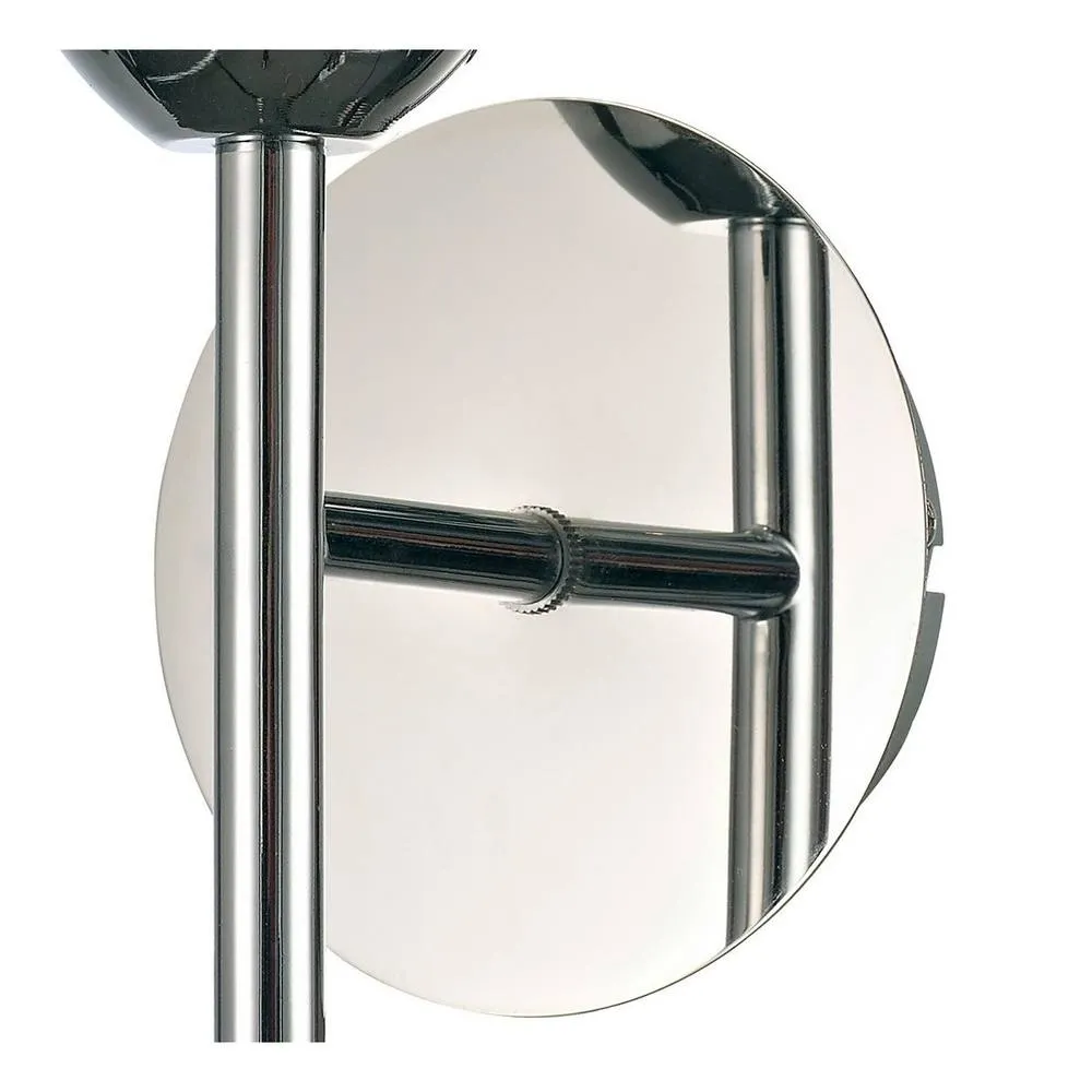 Netlighting Avalon 1 Light G9 Wall Lamp Polished Chrome with Clear Prismatic Glass in Grey 5