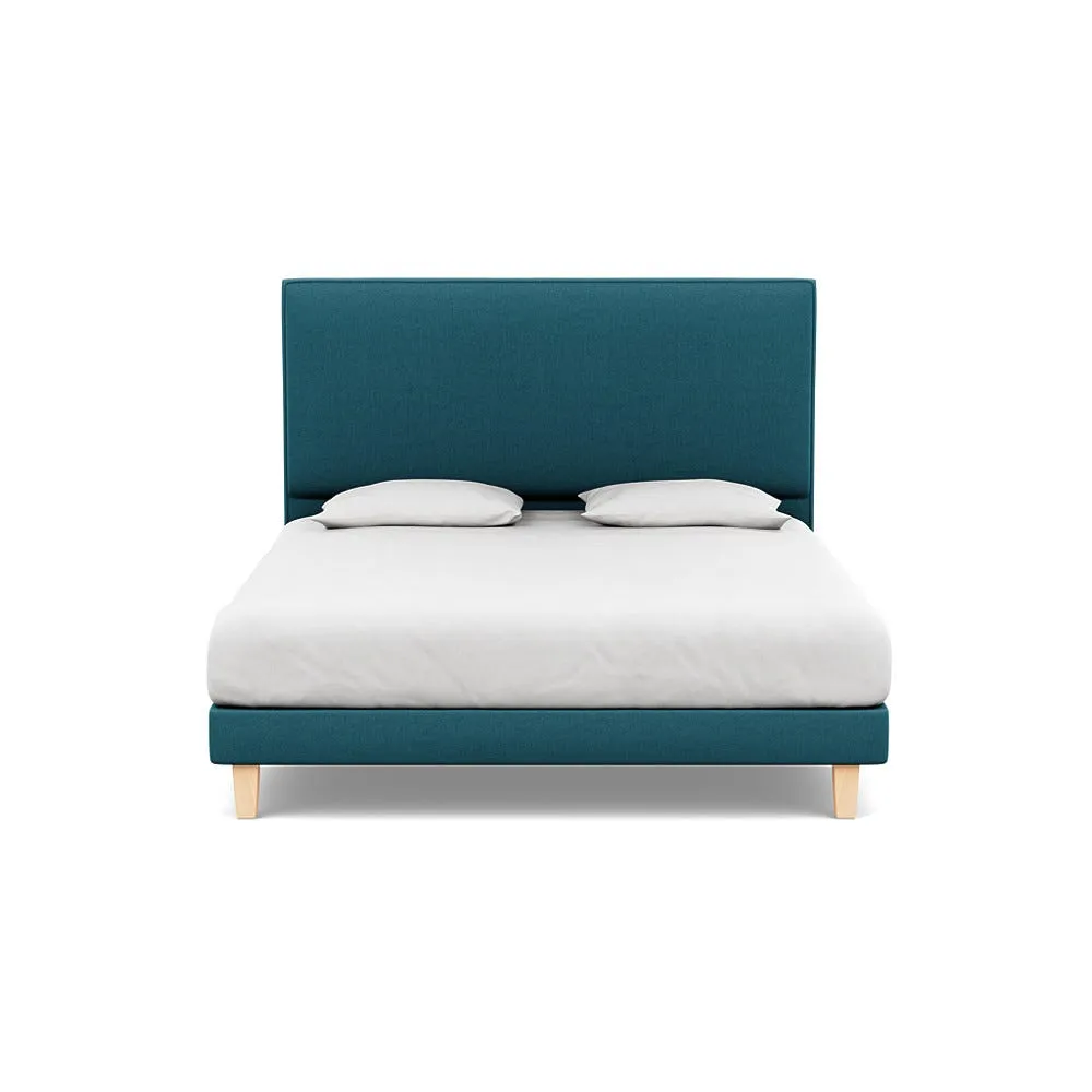Heal's Shallow Divan Super King Brushed Cotton Cadet Light Solid Wood 1