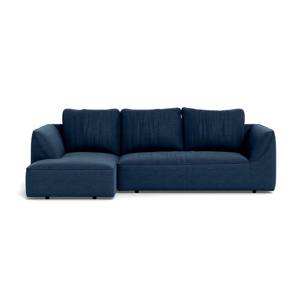 Heal's Morven Left Hand Facing Corner Chaise Sofa Capelo Linen-Cotton Inkspot 1