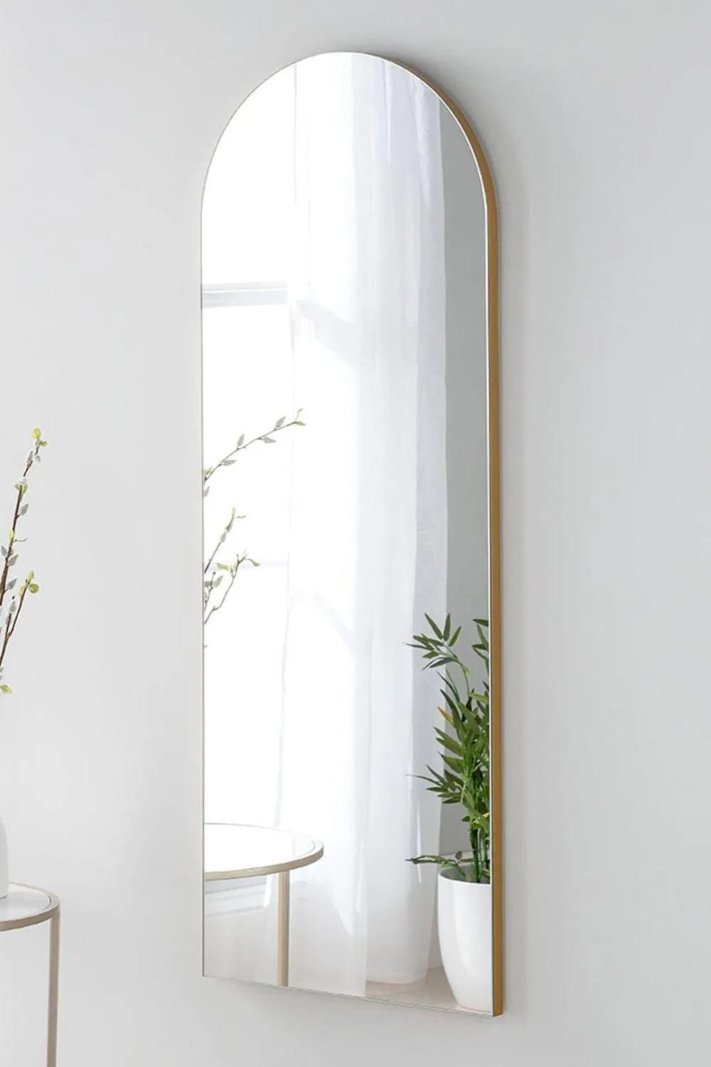Yearn Mirrors Minimal Arch Gold Dressing Mirror 120x45cm