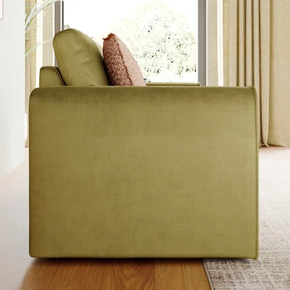 Abel Matte Velvet 3 Seater Sofa 3
