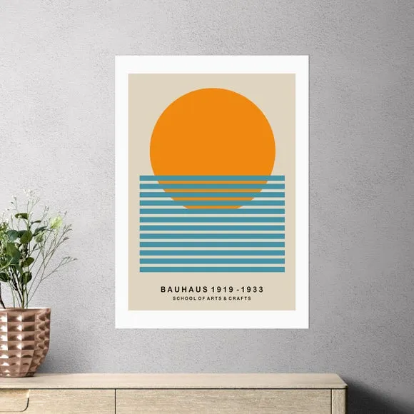 East End Prints Mid Century Sun Bauhaus by Luxe Poster Co 1