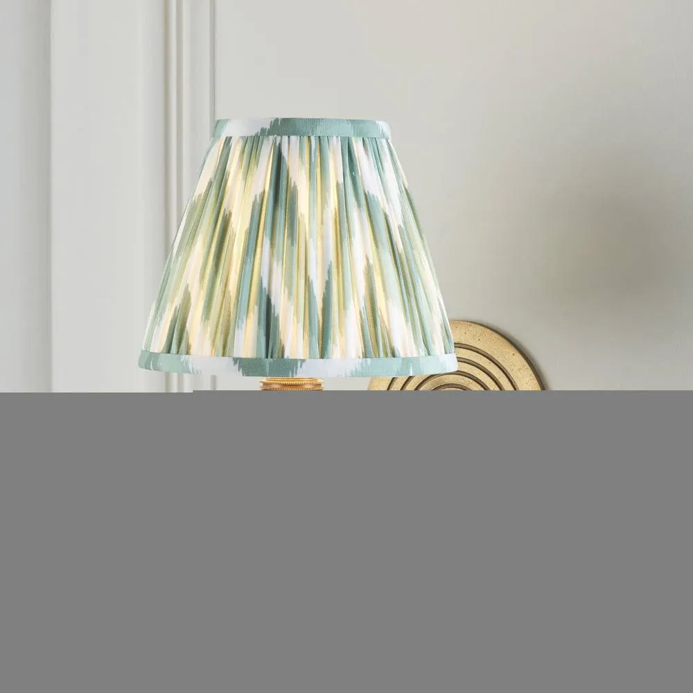 Netlighting Ripple Curve & Zigzag 16cm Wall Lamp Antique Brass Cotswold Green in Gold 2