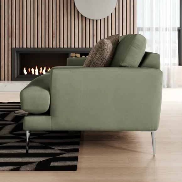 Lawson Matte Plush Velvet 3 Seater Sofa 2