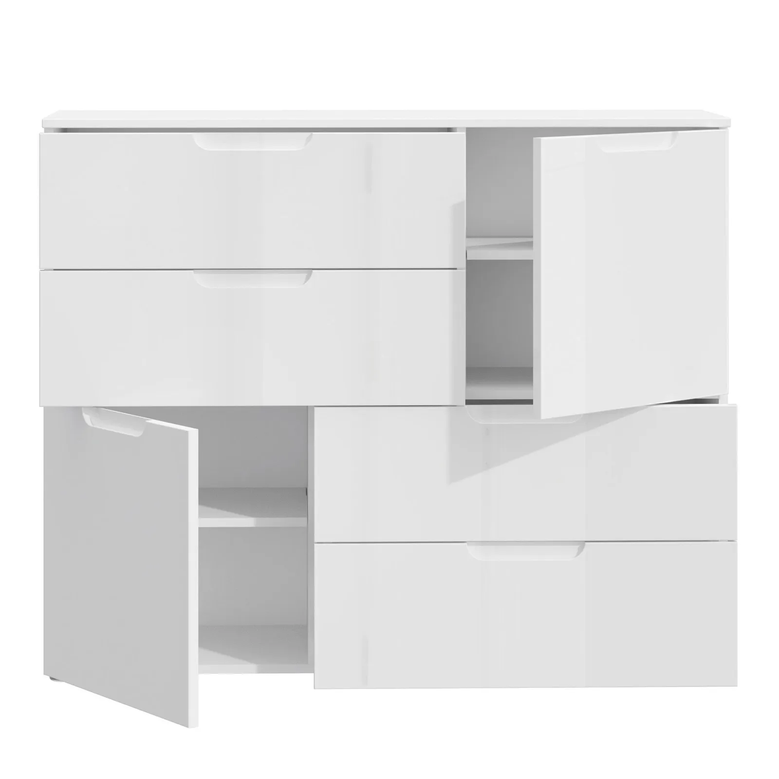 Furniture To Go Sienna Abstract Chest of Drawers in White 4