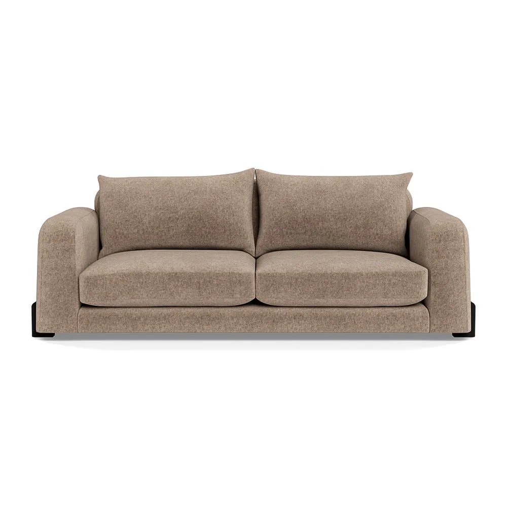 Heal's Nuvola 4 Seater Sofa Boucle Velvet Rocky Black Beech Feet 2