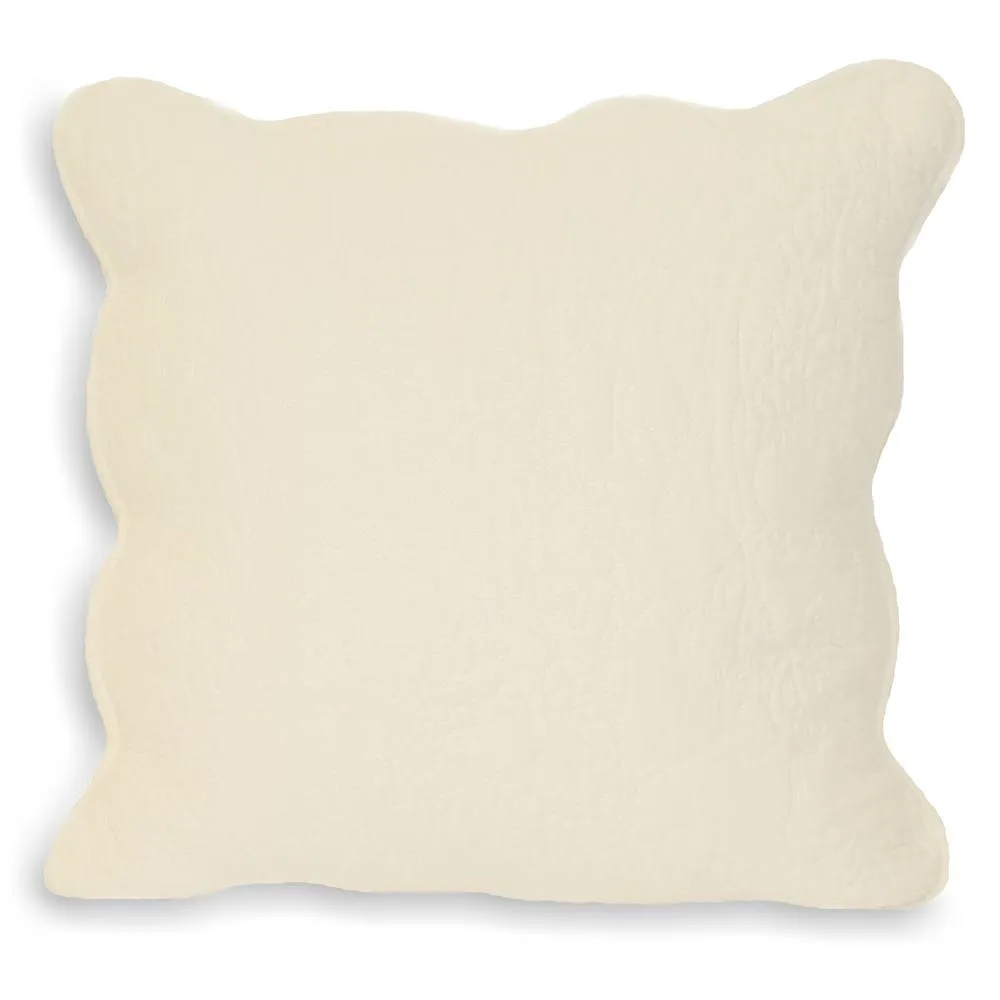 Paoletti Toulon Embroidered Cushion in Cream