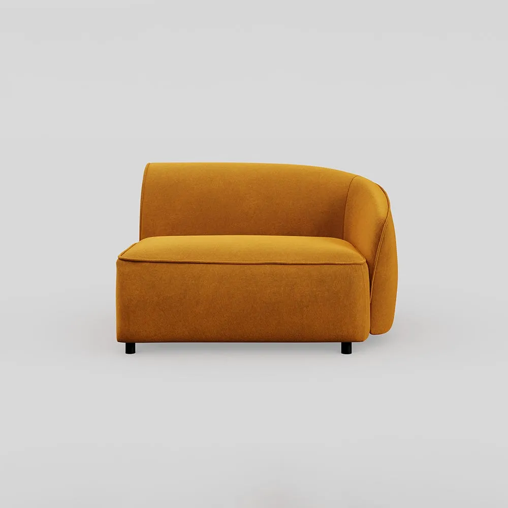 Heal's Aurelie Corner Module RHF Smart Luxe Velvet Cognac