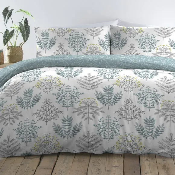 Emily Easy Care Duck Egg Duvet Cover and Pillowcase Set 1