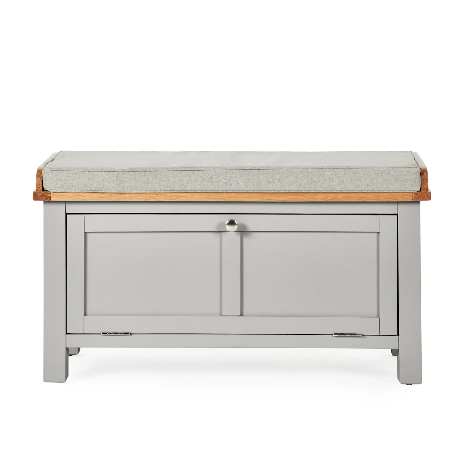 Bromley Grey Storage Bench With Cushion Grey