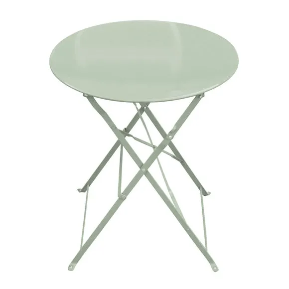 Heritage 2 Seater Green Folding Metal Bistro Set 3