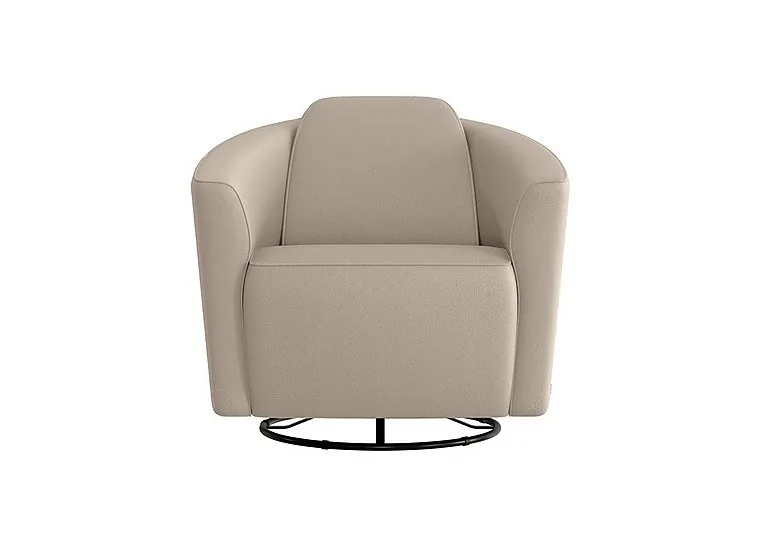 Ketty Leather Swivel Chair - Torello Fango - Sofas and Armchairs - In Time for Christmas