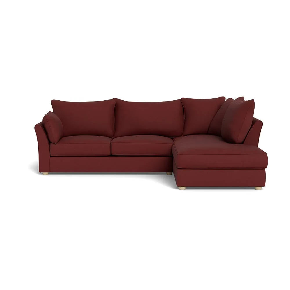 Heal's Tailor Right Hand Facing Corner Sofa Capelo Linen-Cotton Etruscan Red Natural Feet 1