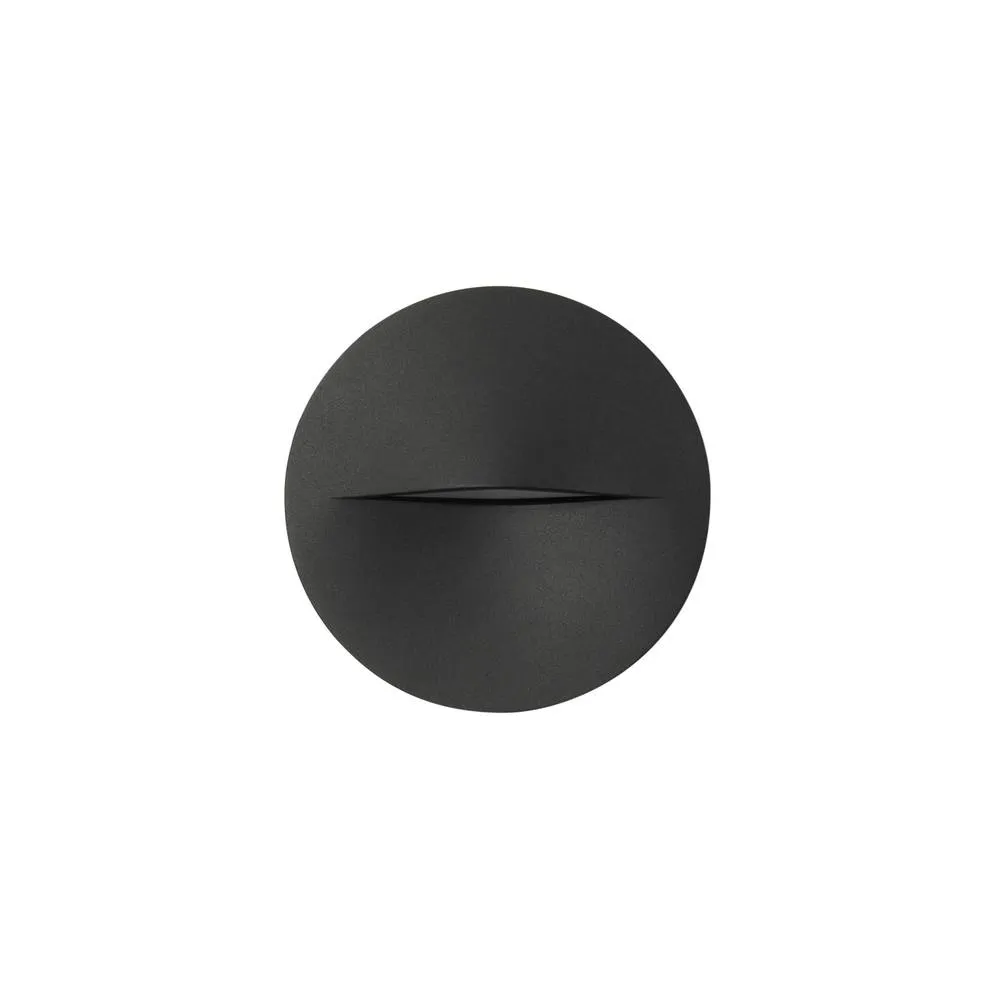Netlighting Hide LED Outdoor Flush Wall Lamp Urban grey NeutralWhite 4000K IP65 in Black 4